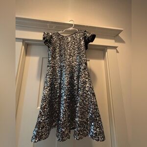 Crewcuts Shimmering Silver Kids Dress